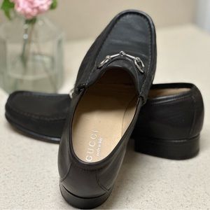 Gucci Horsebit Dark Brown Loafers Dress Shoes Slip-On Authentic SZ 8B